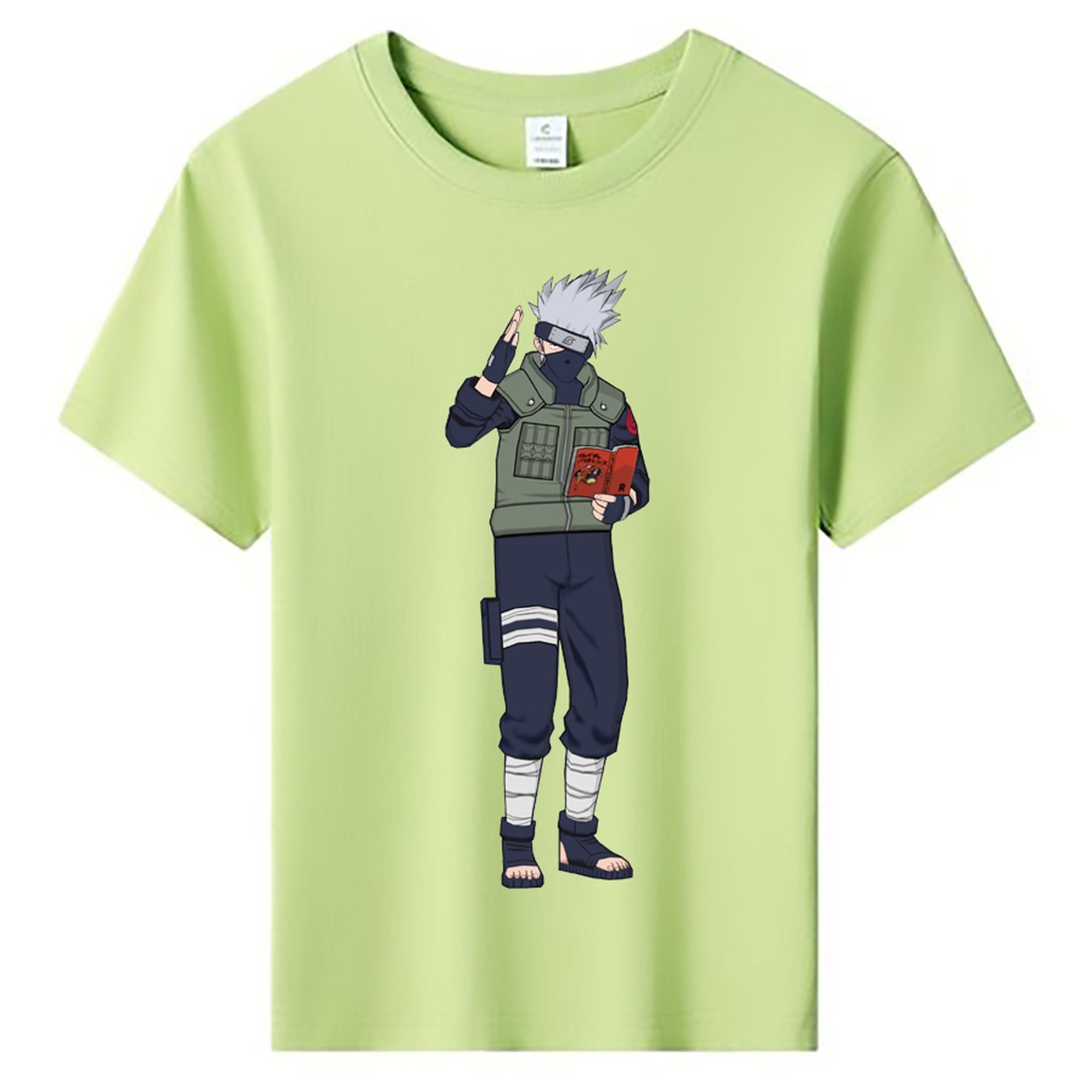 （画像用） NARUTO -ナルト- はたけ カカシ Hatake Kakashi 綿100％キッズTシャツ（フロントプリント）